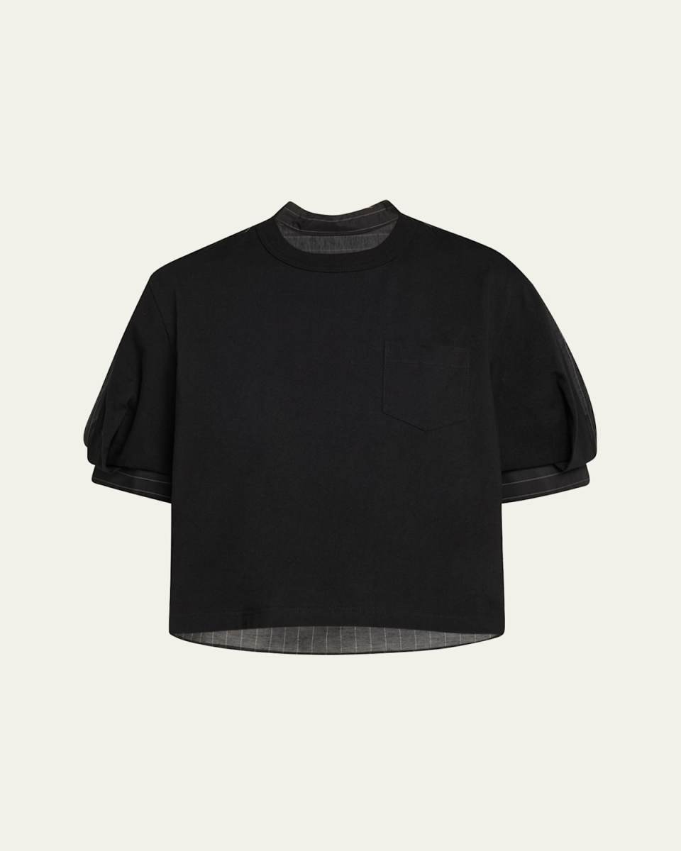 Hybrid Pinstripe Back Jersey Front T-Shirt
